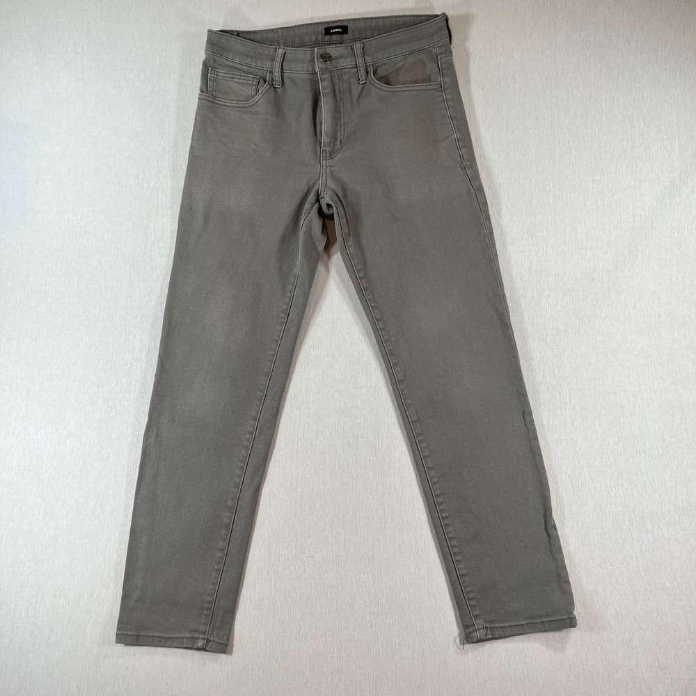 Express Slim Fit Jeans Men 30x30 (Fit 30x27) Stretch Gray Denim Pants